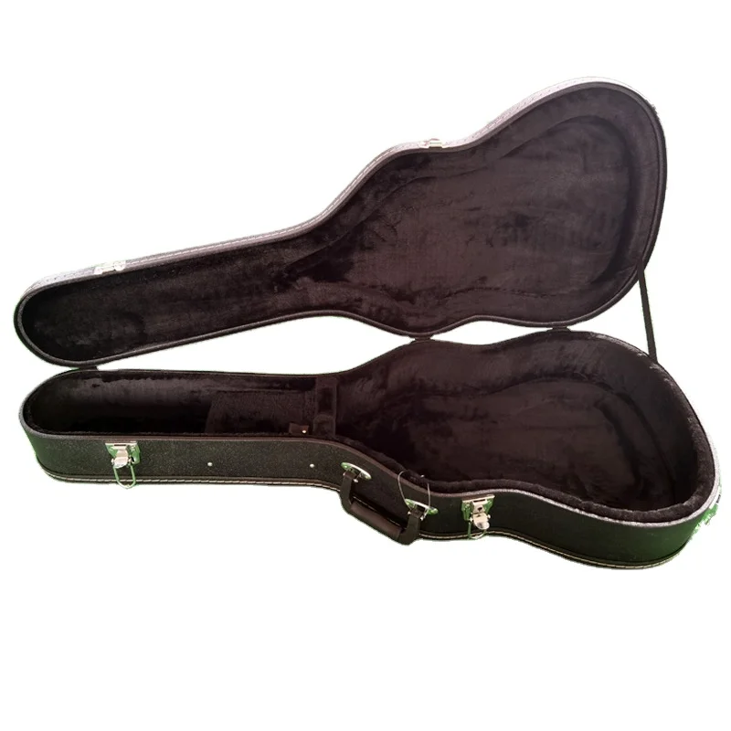 36 Inch Acoustic Guitar Case - Wooden Hard Shell with Convex