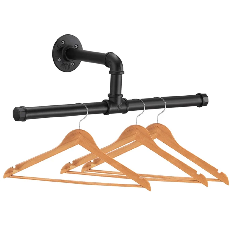 Asta Appendiabiti Da Parete In Tubi Industriali In Ferro Rustico - Italia - Foto 13