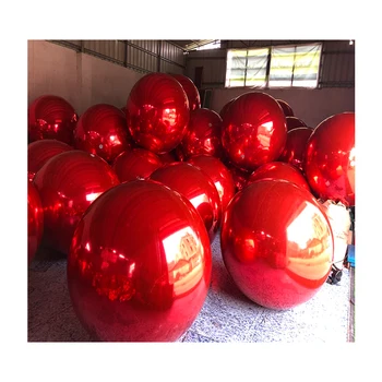 PVC Factory Sale  inflatable foil balloon colorful mirror inflatable ball  for advertisement