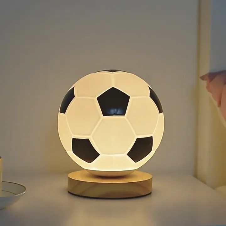 New 2023 Kids Touch Lamp Acryl Football Lamp 3d Night Light - 3d ...