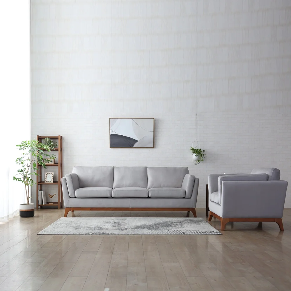 Đặt hàng tùy chỉnh tại nhà máy Vải 2-3 chỗ Sofa và Ghế đơn 1 chỗ Ghế sofa đơn