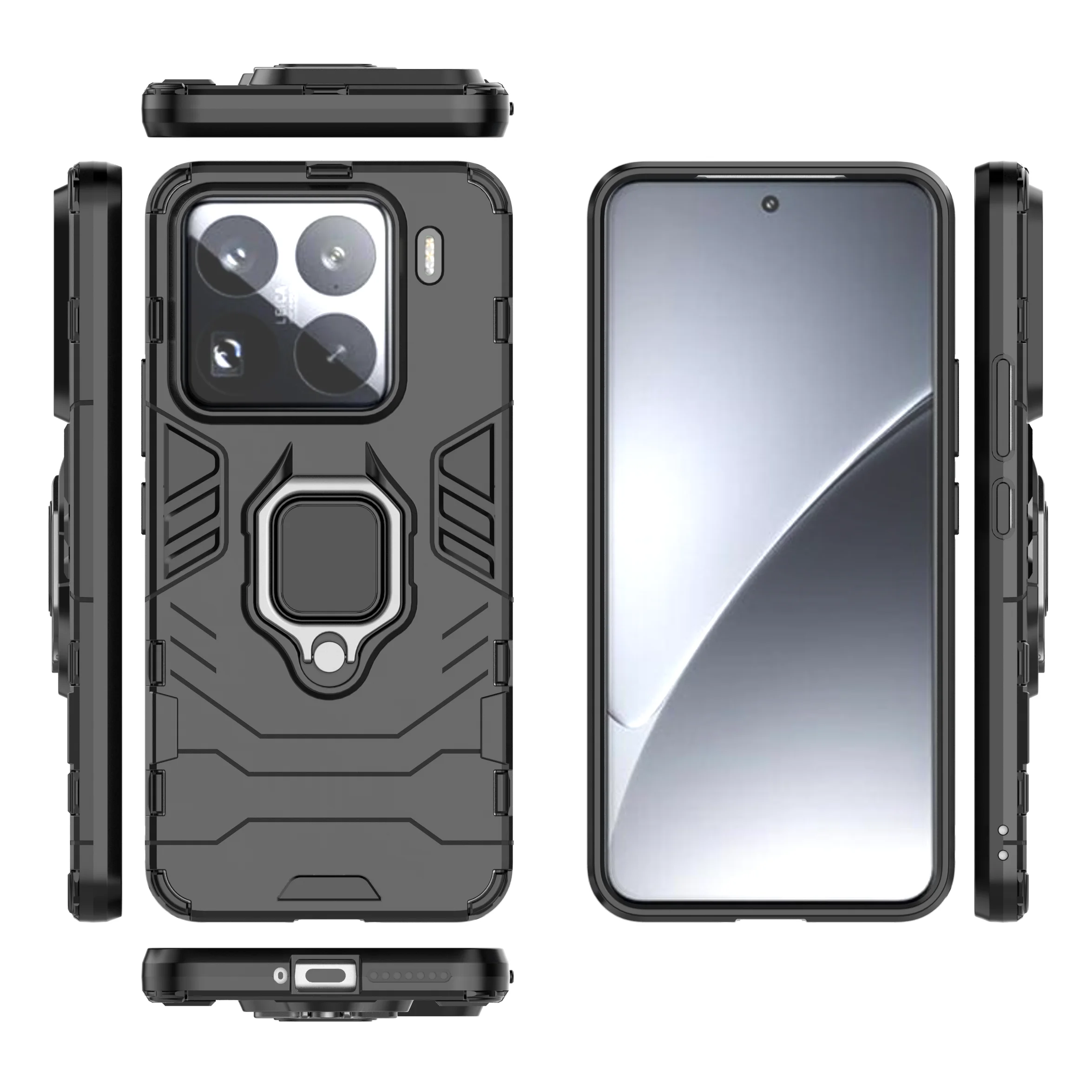 Hard Phone Case for Xiaomi 15 Pro 14T 14 Pro 13T 13 Lite 13 Ultra Hybrid  Armor Shockproof Ring Stand Case for Xiaomi 12 12T 11T