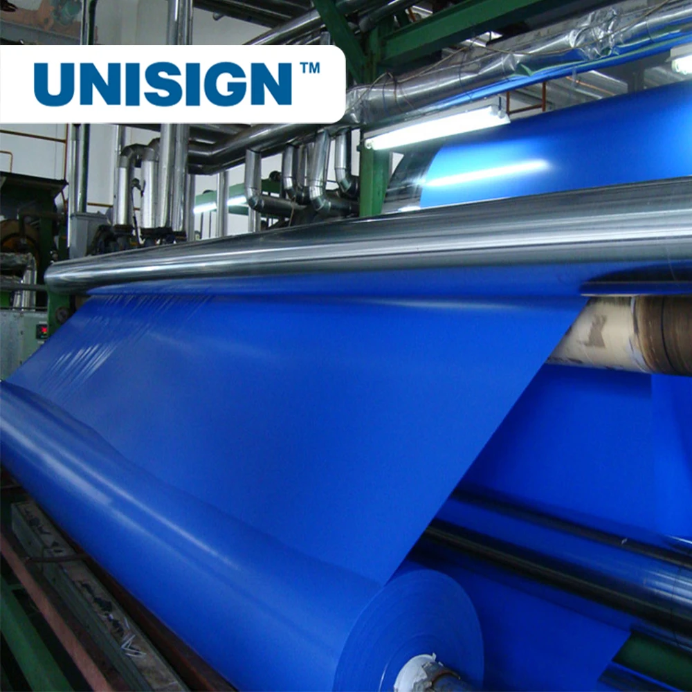 Unisign 100% polyester fabric roll tarpaulin waterproof 18oz PVC tarp ...