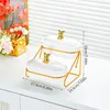 Golden Bear 2-Tier Plastic Fruit Tray (PVC Lid) - Porcelain White
