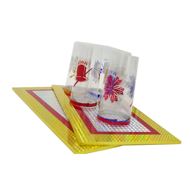 Novelty Stage Magic Cups Appearing From Paper Board Illusion Gimmick Cup Easy to Learn Magic Prop Toy for Magician