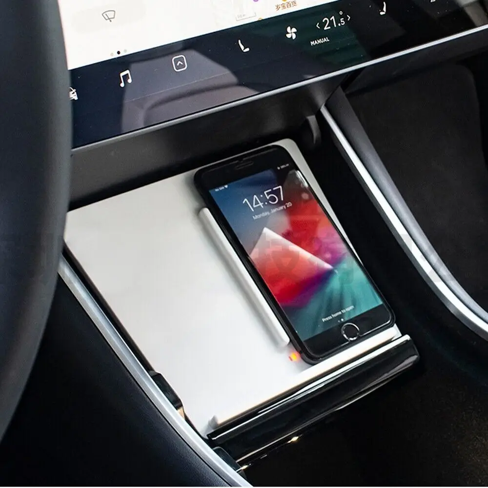 For Tesla Model Y Wireless Car Charger Phone Fast Charging Pad Buy