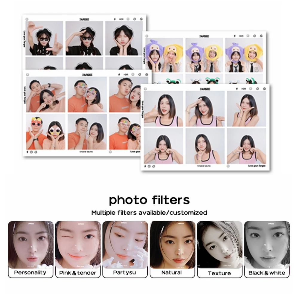 New Events Party Photo Machine Custom Made Full Screen Lifting Photo Booth With Sublimation Printer and  DSLR Camera