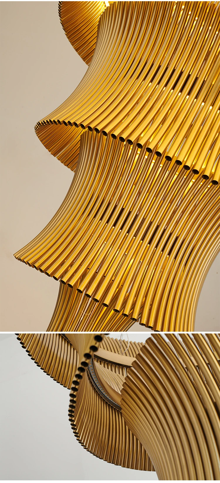 pmu8785 good quality indoor hotel lobby villa decoration chandelier custom large project led pendant light -3