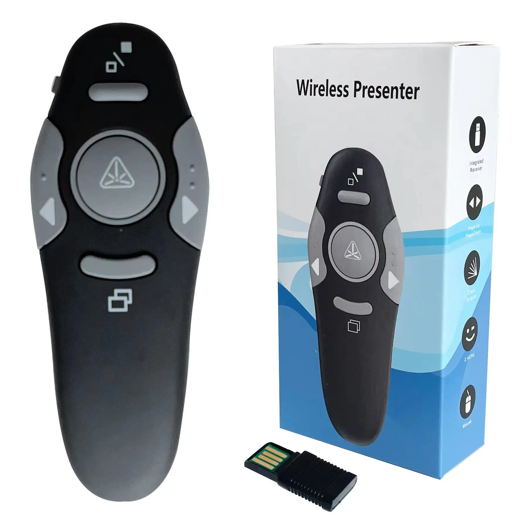 Multifunctional Laser Pointer PPT Presenter Wireless Presentation Remote PowerPoint Clicker Highlighter for Office Study