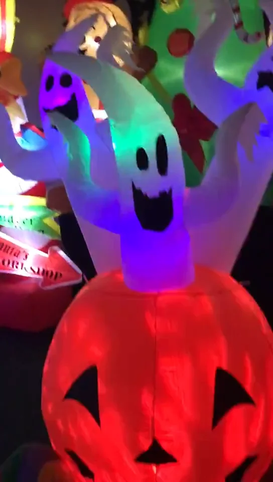 Scary Skull Rides Motorcycle Giant Halloween Inflatables Outdoor For