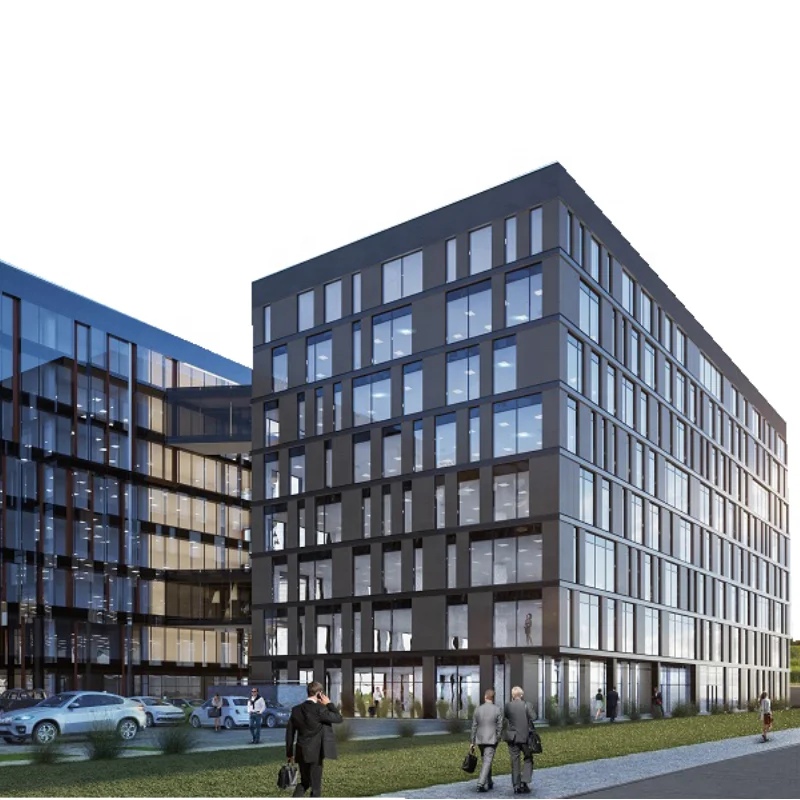 High Rise Prefab Modern Commercial Metal Building Constructions Quick Build Prefabricated Steel Structure Hotel Buildings