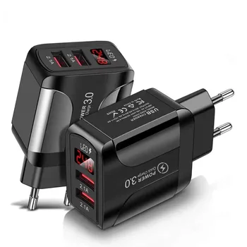 12W Qualcomm Quick Charge 5V 2.4A Travel Wall Charger Adapter 2 Ports USB Universal Mobile Phone Fast Charger EU US UK