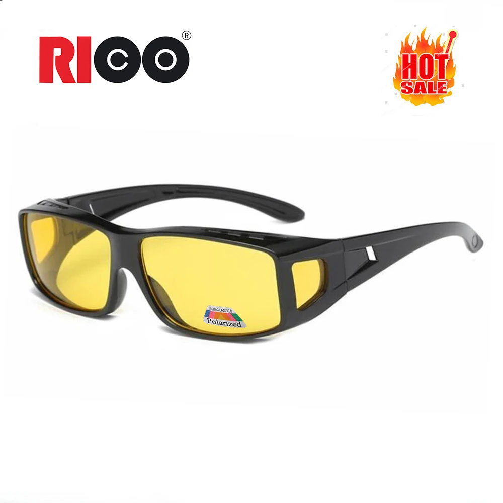 Night Vision Dust-proof Riding Glasses Multi-function Driving Anti-glare  Windproof Fit Over Polarized Sunglasses Glasses