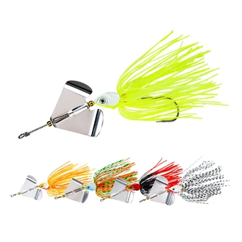New Drop Shaped Lead Hook in Stock 13g Metal OPP Bag 3D Eyes 13g Artificial Skirt Lure Spinner Baits for River Fishing 5 Colors – Metal Jig – view 2