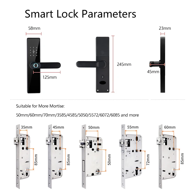 Высокий уровень безопасности Противоугонная BLE fngerprint цифровой замок без ключа водонепроницаемый Tuya Wi-Fi приложение Smart биометрический дверной замок с замком