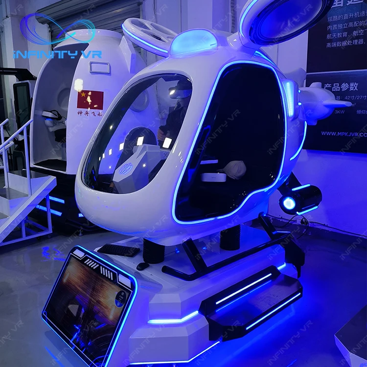 New Design Vr Flight Simulator Helicopter  Virtual Reality Airplane Simulator Game 9D Vr Cockpit 360 Aircraft  Vr Flying Chair