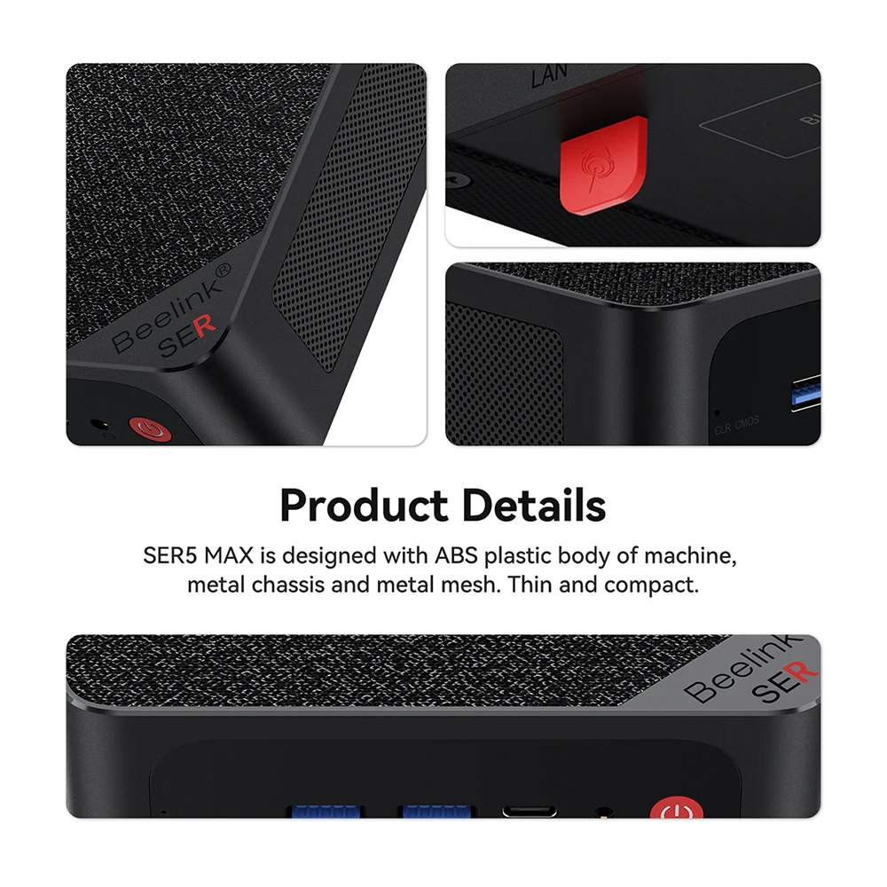 Beelink SER5 Max 5800H Mini PC - AMD Ryzen 7 Powerhouse