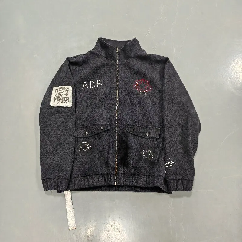 2026 Mens Vintage Distressed Rhinestone Denim Jacket Custom Distress Wash Factory Direct Outerwear Street Fashion Apparel gallery 7