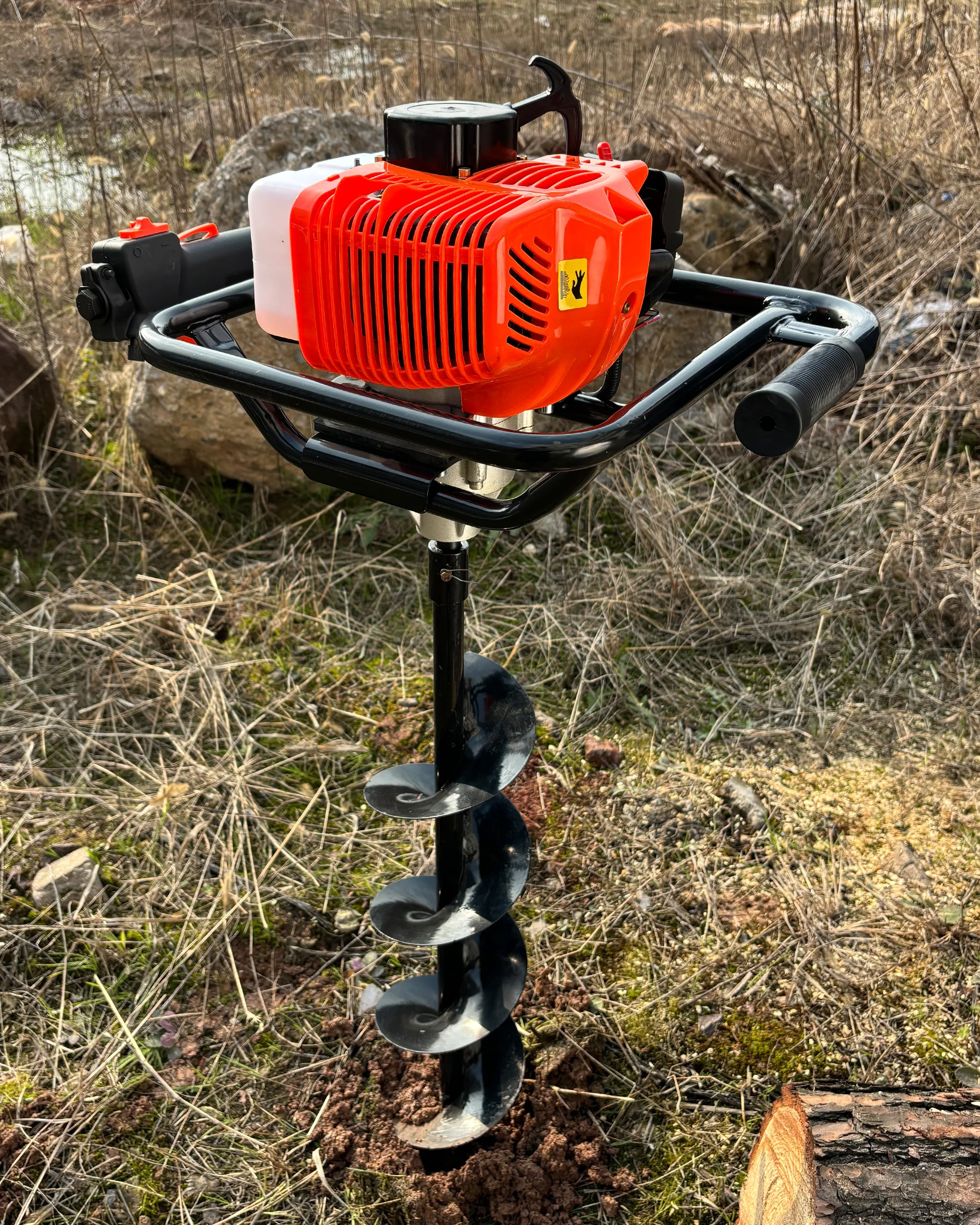 High Power Garden Tools 62cc Gasoline Earth Auger Machine Post Hole Digger  Tree Planting Soil Augers for Sale