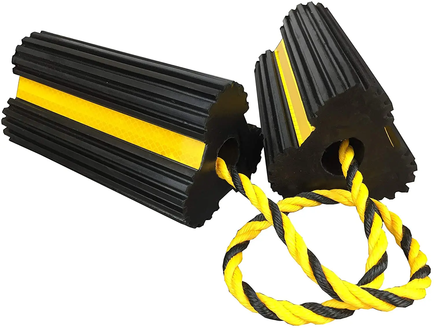 Heavy-Duty Aircraft Rubber Wheel Chock Durable Ploy Rope for Aircraft Truck RV Travel Trailer Helicopter for Car Parking Lot details