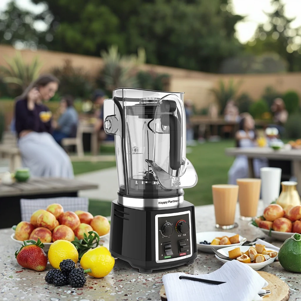 HappyPartner KFS-305A 800W Kitchen Electrical Appliance Variable Speed Blender Machine 6 Blades Knob Controls for Outdoor Use