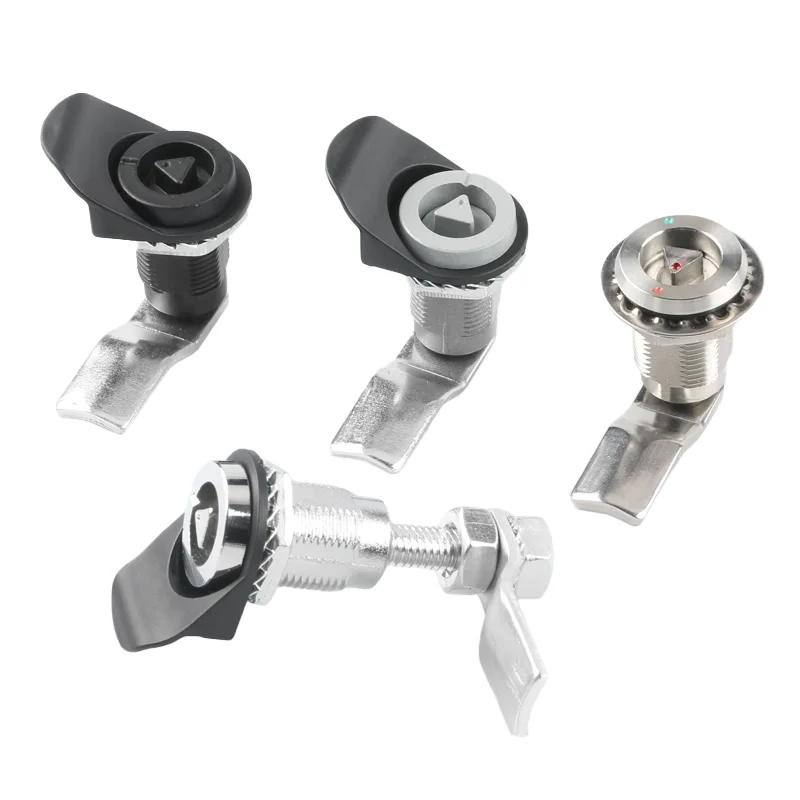 MS816 Electric Cabinet Door Lock Telescopic Latch Compression Turn Train Lock Triangle Cabinet Lock Metal-Metals Metal