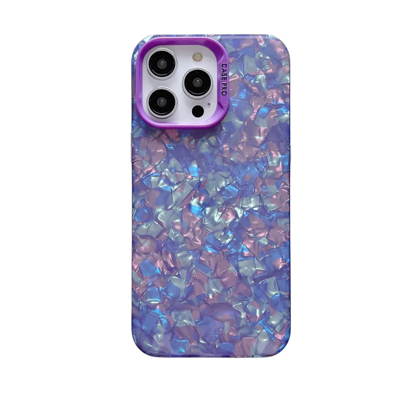 Luxury Shockproof Pc Phone Case For Iphone 15 Plus Pro Max Cases Fashion Seashell Coloful Bling Glitter Girl Myc7111 Laudtec