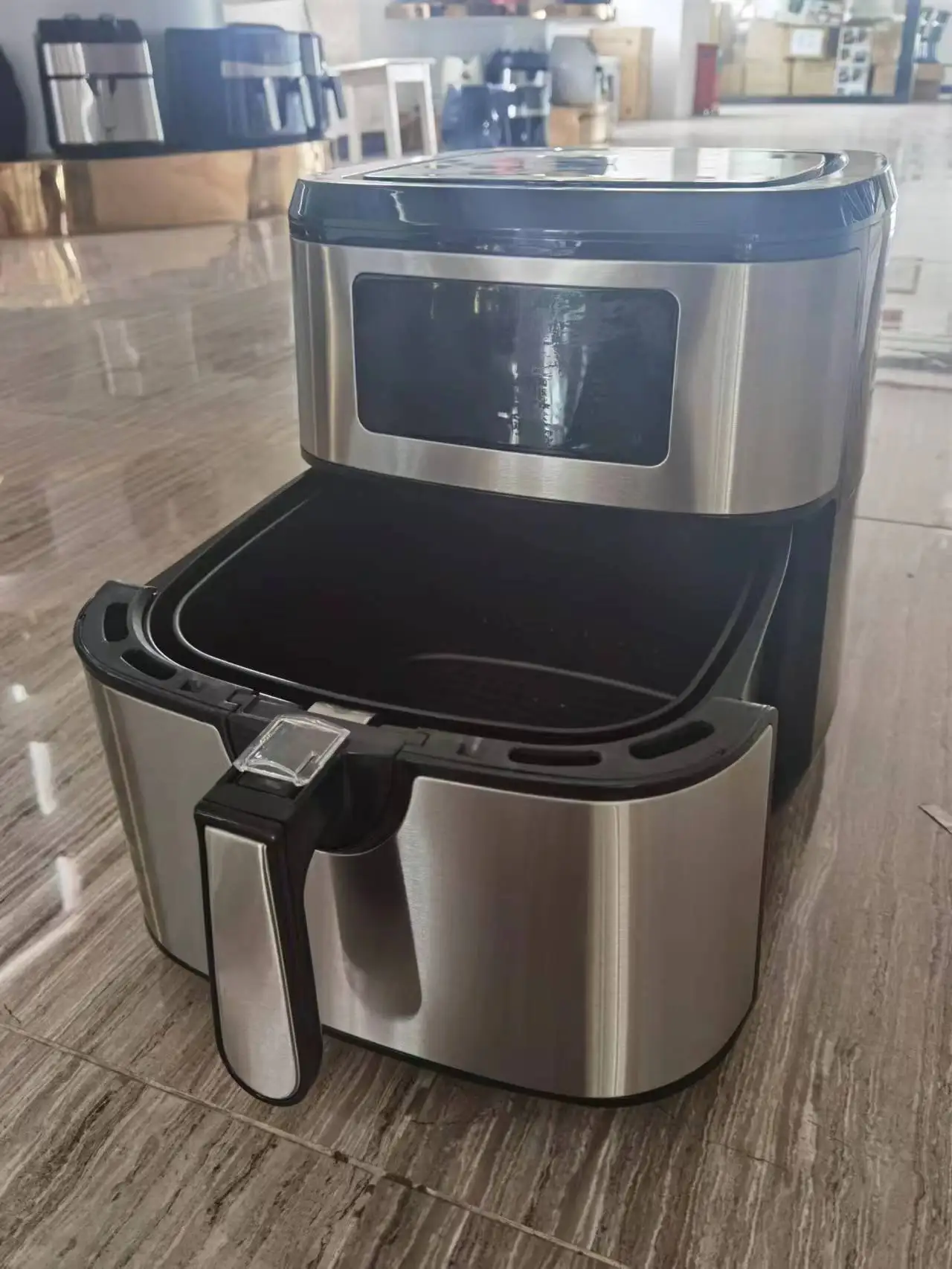 Newest Metal Cover Oilfree Smokeless Nonstick Visible Window Electric