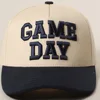 Cappellino da baseball adulto nero beige per il giorno della partita