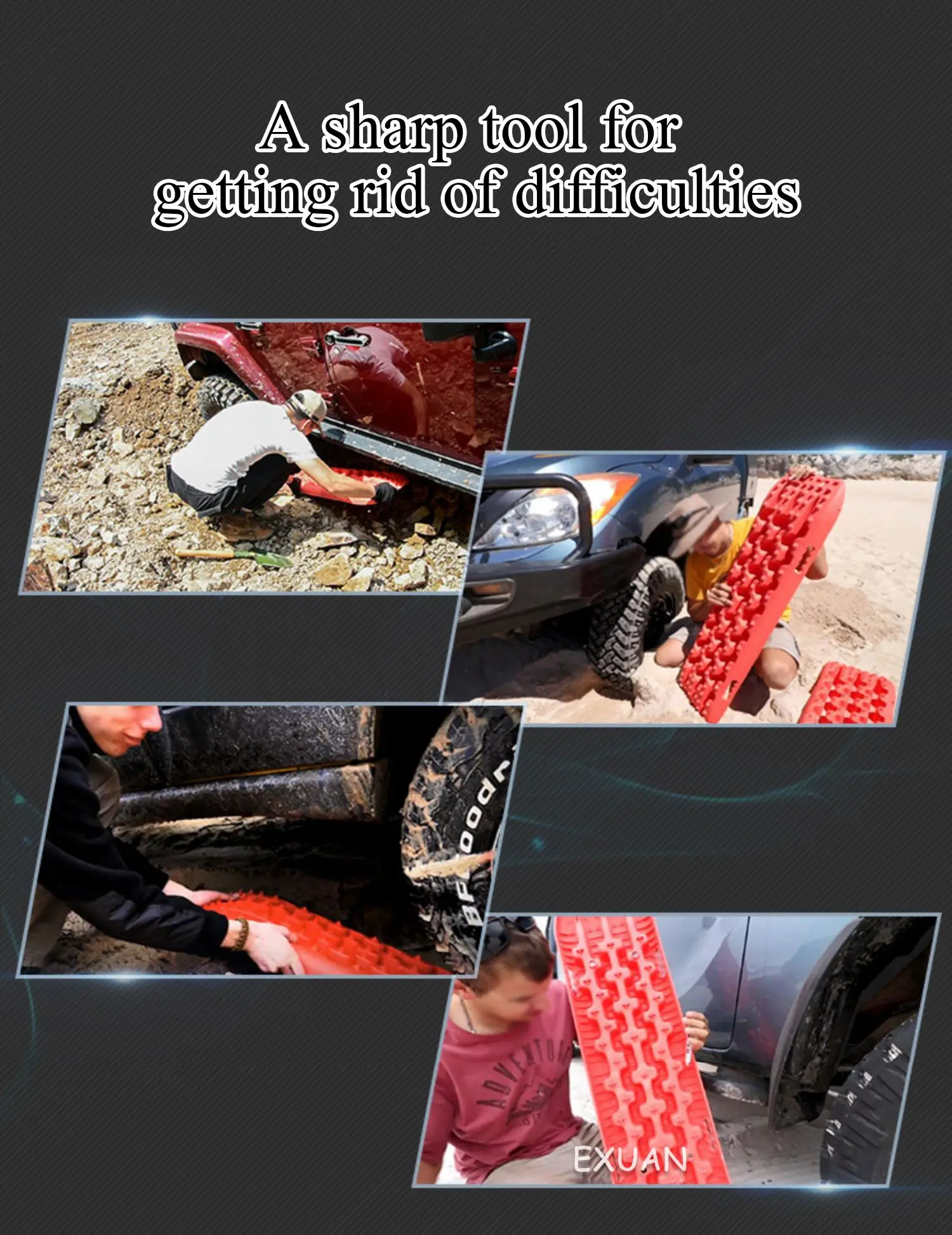 Fold Ronix Recovery Sand Shovel Traction Recovery Board Kit Recovery