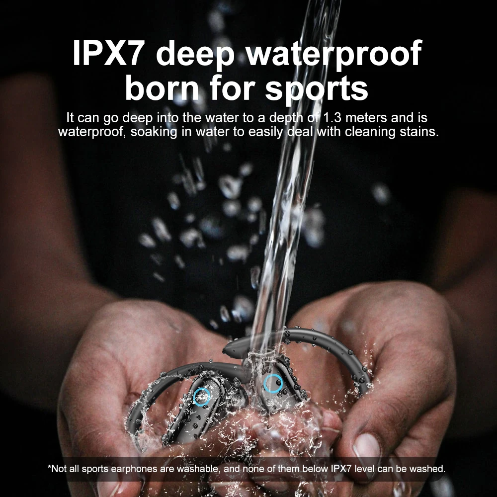 2025 I26 Wireless Earbuds with Ear Hook IPX7 Waterproof BT 5.4 Sport Headphone Music Earphone for Workout Running