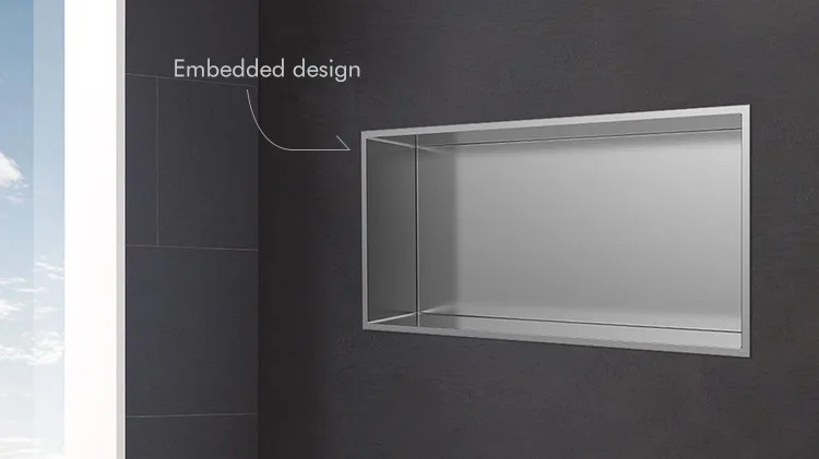 Luxury Insert 304 Stainless Steel Bathroom Wall Niche With Custom ...