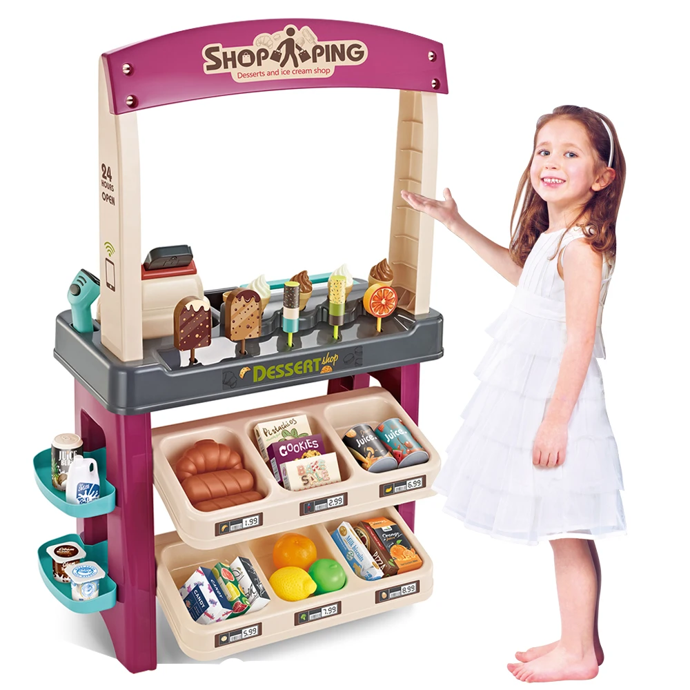 HW игра для покупок электрическое освещение музыка круглая ролевая супермаркет стоячая игрушка детей