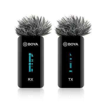 BOYA BY-XM6 Live Stream Interview Wireless Lavalier Microphone Cordless Lapel Mic for Recording
