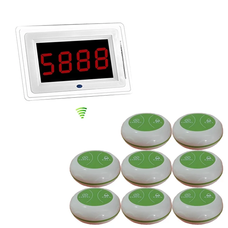 New Restaurant Calling System 4-Digit Display Receiver Host Reporting Broadcast 