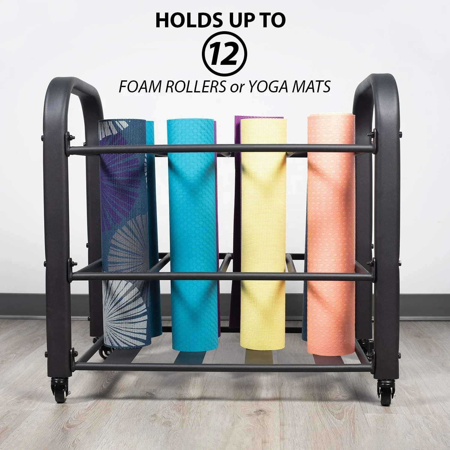 étagère Métal Roulettes Support Rangement Tapis Yoga VOPEAK - Porte-matériel Fitness 3 étages Métal 90kg étagère Roulettes Pour Matériel Fitness étagère Métal Roulettes Support Rangement Tapis Yoga VOPEAK - Porte-matériel Fitness 3 étages Métal 90kg étagère Roulettes Pour Matériel Fitness