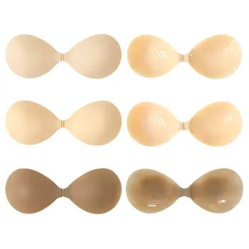 New Design Best Silicone Bra Strapless Adhesive Push up Stick on Backless Cups Breast Pads Brasier Backless Breast Pads