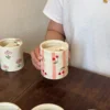 Pink line cherry 300ml mug