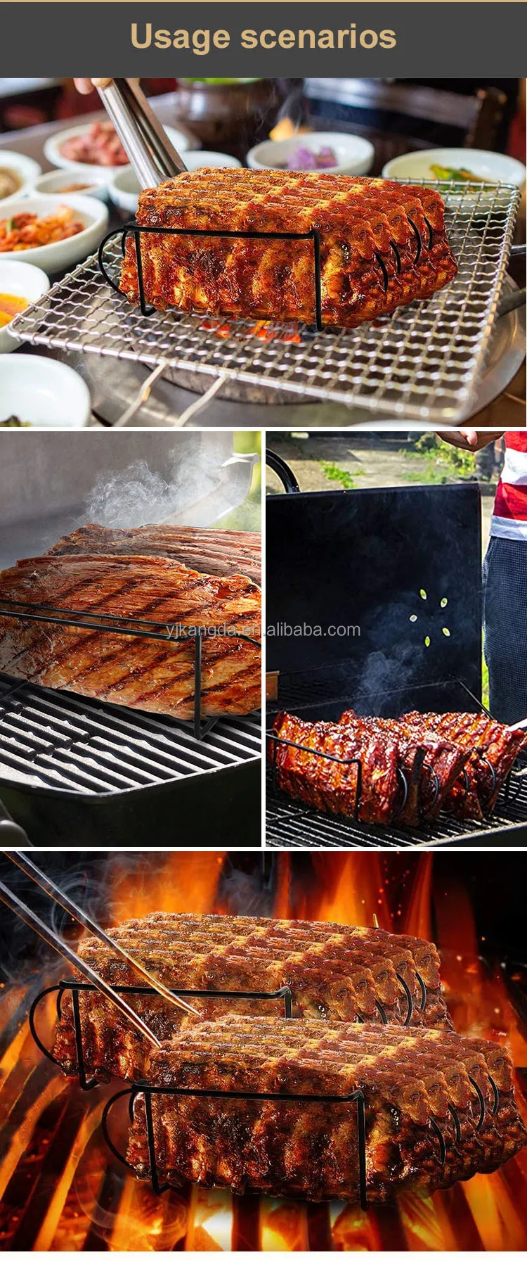 Factory Direct Wholesales Beef Ribs Rack Type Bbq Accessories Barbecue ...