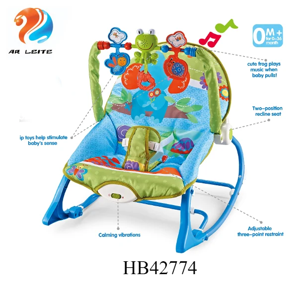 Baby Toddler Rocker Comfortable Cosy Bouncer Safe Chair Soothing Music Vibration 