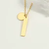 Gold long medal necklace