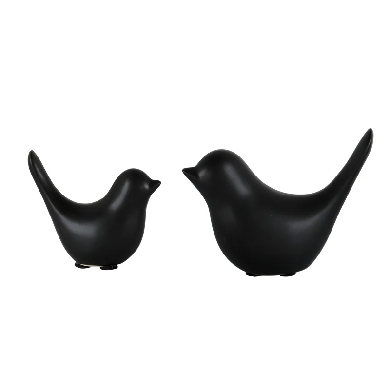 Скандинавские современные украшения для стола, домашний декор, статуэтка, фарфоровая Золотая скульптура, керамическая статуя птицы по оптовой цене