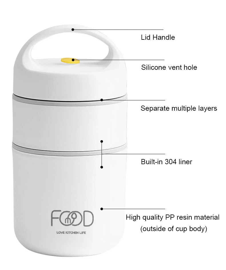 New Style Water Free Electric Heating Lunch Box Food Heater Portable