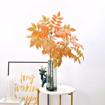 Artificial Toona Sinensis Leaves Greenery Real Touch Stems Plants for Home Wedding Table Floral Farmhouse Decoration