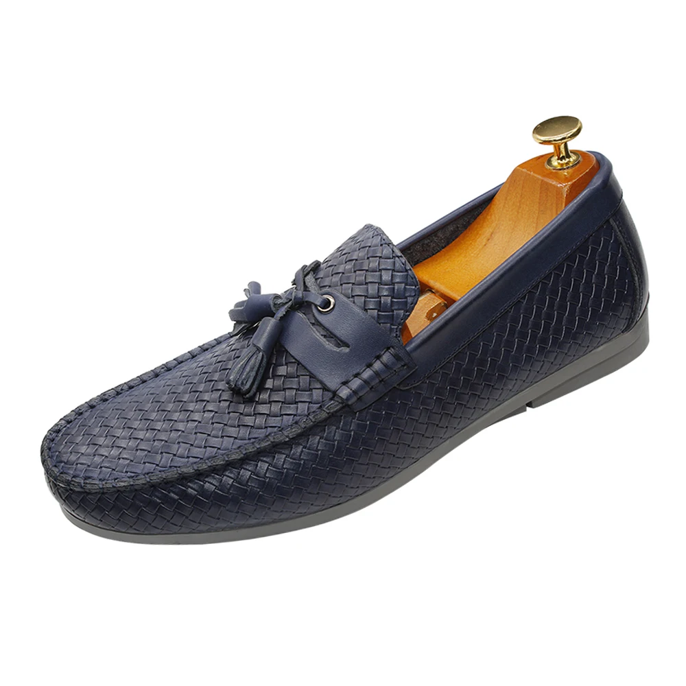 Мужские слипоны для вождения черные классические туфли ручной работы из итальянской кожи