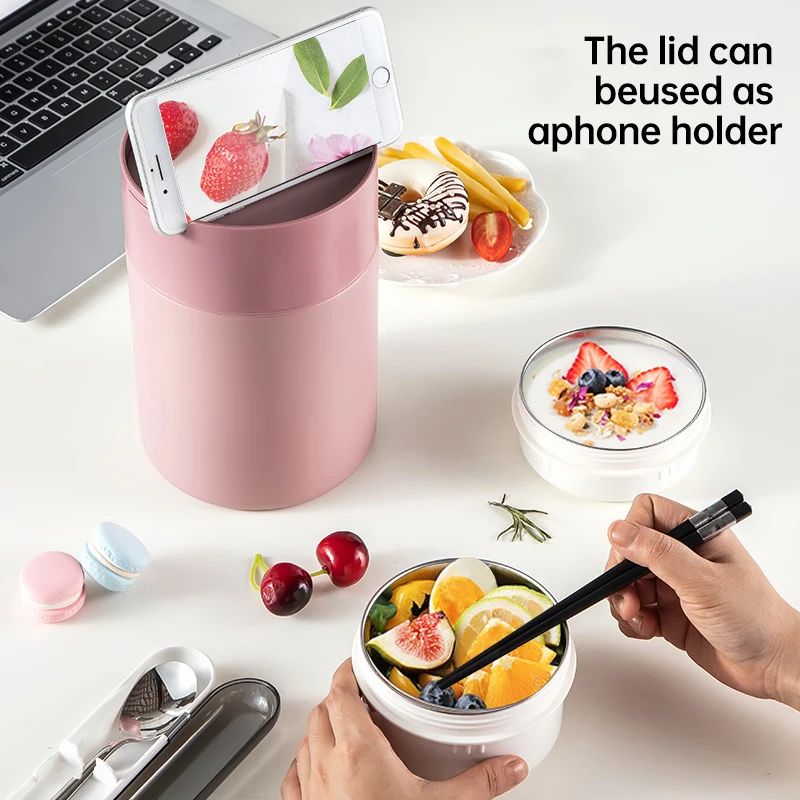 Lekfre Wholesale Vacuum Lunch Box Food Carrier Stainless Steel Insulated Thermos Food Container Storage Carrier Lunch Box