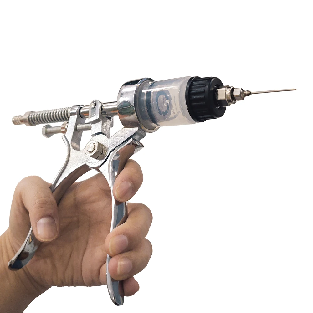 CETTIA KD161 Adjustable Dose Veterinary Continuous Metal Pistol Syringes 10 ml