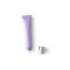 Tubo viola satinato da 20 g + copertura argento per balsamo labbra + tappo interno