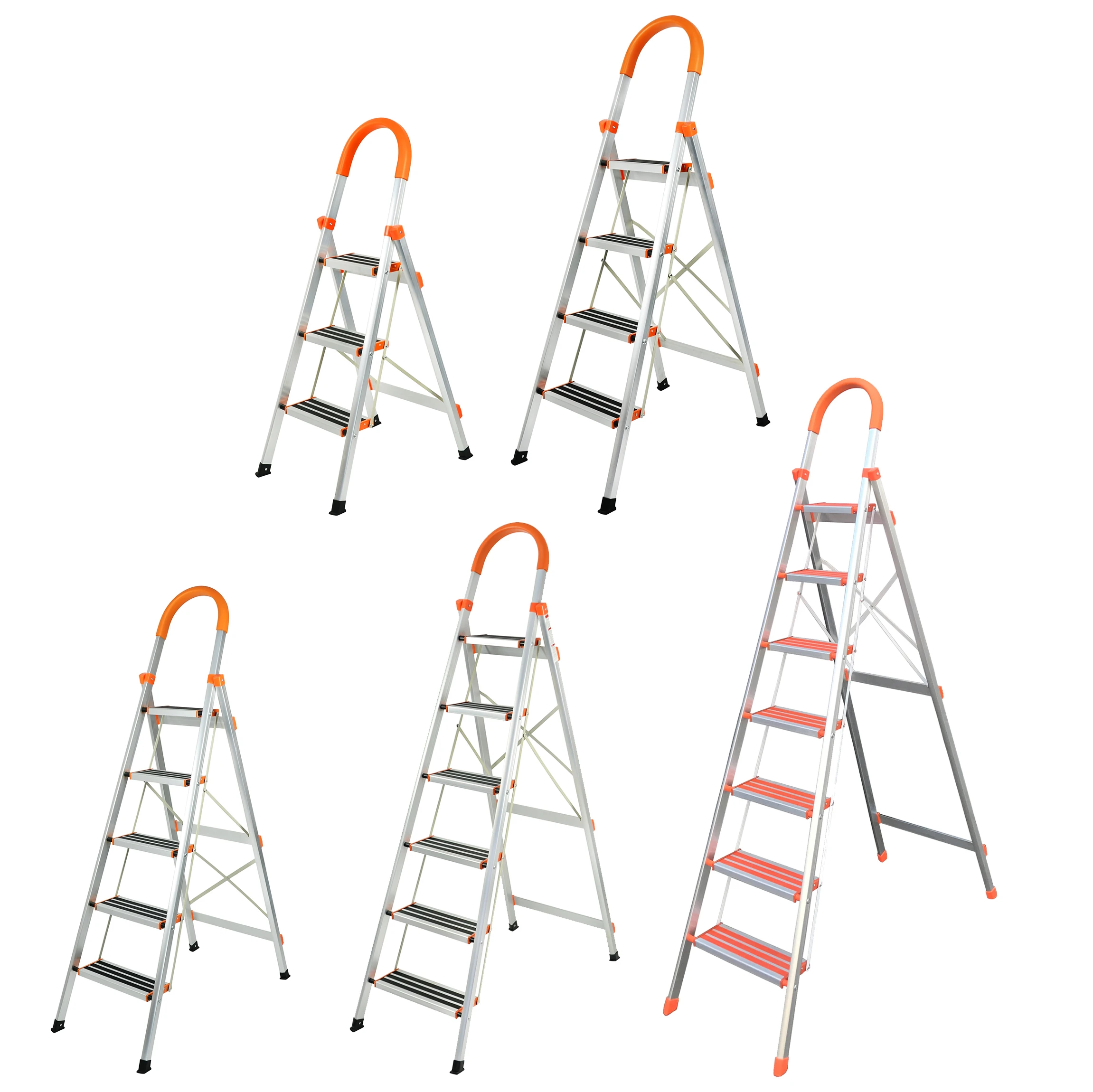 Factory Price Domestic Antiskid Ladder Aluminum Used,Foot Aluminum 3 4 5 6 7 Step Ladders Buy