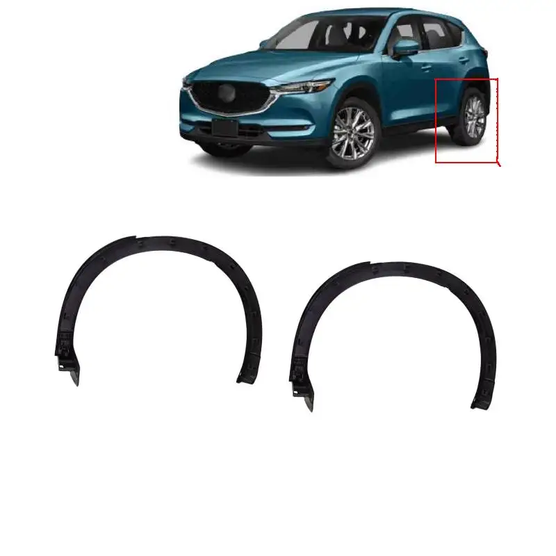 Mazda CX-5 2017-2021 oem KB7W51W50F8N 용 자동차 질감 검정색 후면 펜더 트림